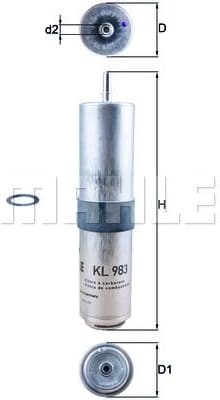 Filter diesel fuel KL983D