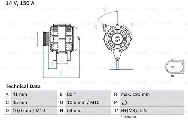 Alternator 0986083620