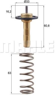 Thermostat, coolant BEHR TX31190D