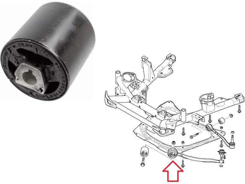 Silentblock front axle JBU189 - image 2