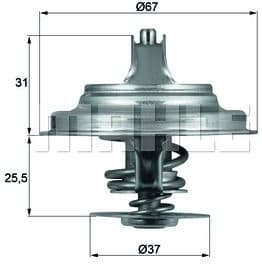 Thermostat, coolant BEHR TX2571D