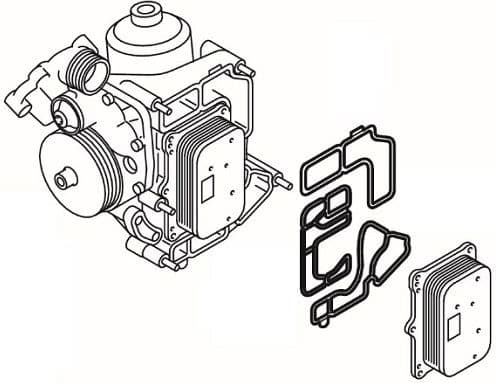 Gasket Set, oil cooler 872.620