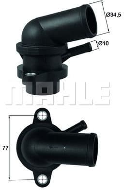 Thermostat, coolant BEHR TI23987D