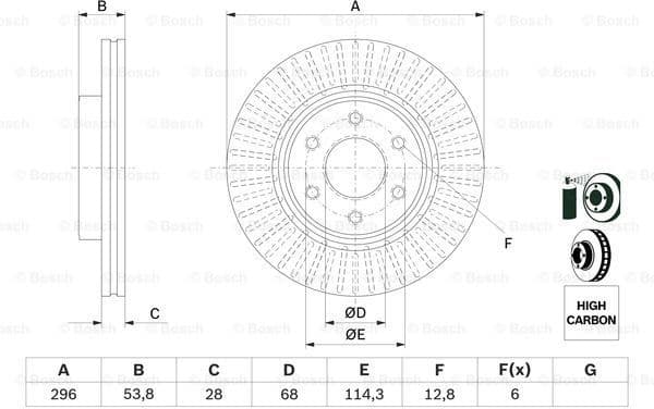 Brake Disc 0986479E35