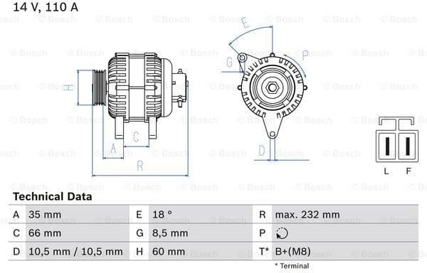 Alternator 0986048301