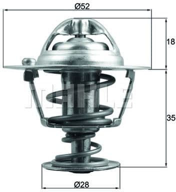 Thermostat, coolant BEHR TX18478D