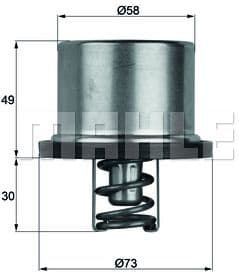 Thermostat, coolant BEHR THD182