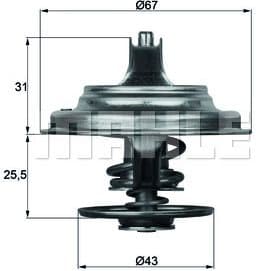 Thermostat, coolant BEHR TX2379D