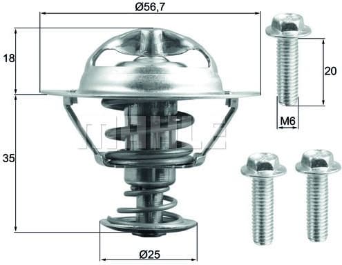 Thermostat, coolant BEHR TX20290D