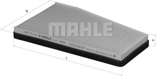 Filter, cabin air LA368