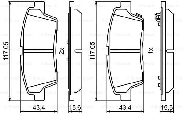 Brake Pad Set, disc brake 0986494766 - image 7