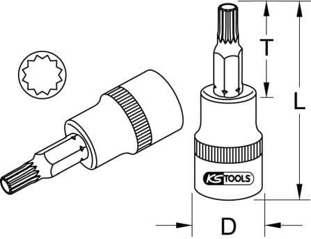 Socket Wrench Insert 917.1545 - image 2