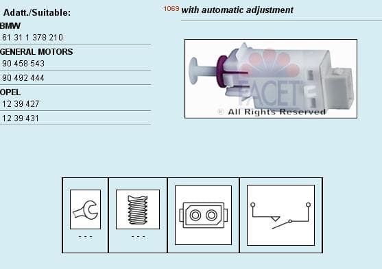 Switch, clutch control (cruise control) Made in Italy - OE Equivalent 7.1123