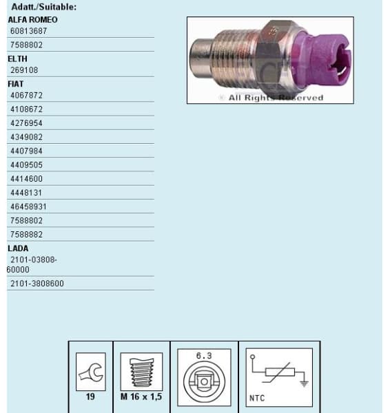 Sensor water temperature 7.3000
