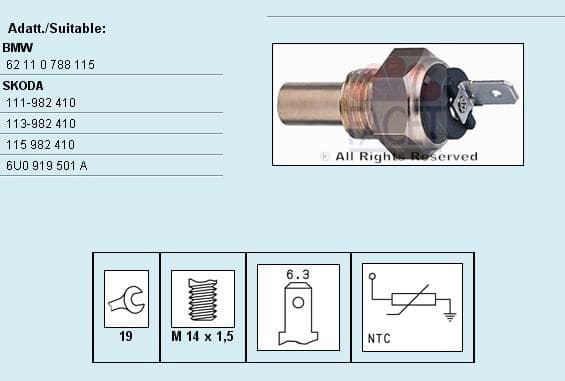 Sensor water temperature 7.3015