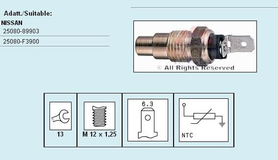Sensor water temperature 7.3078