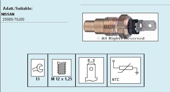 Sensor water temperature 7.3121