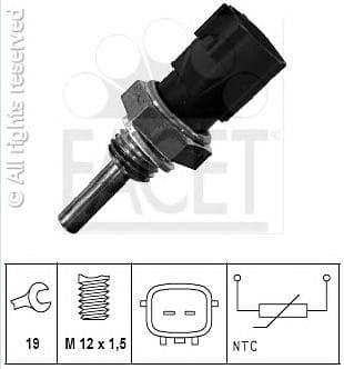 Sensor, coolant temperature Made in Italy - OE Equivalent 7.3225