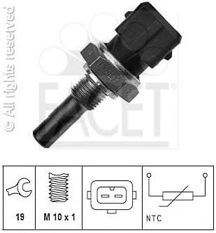 Sensor, coolant temperature Made in Italy - OE Equivalent 7.3229