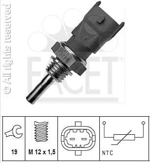 Sensor, coolant temperature Made in Italy - OE Equivalent 7.3239