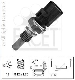 Sensor, coolant temperature Made in Italy - OE Equivalent 7.3294