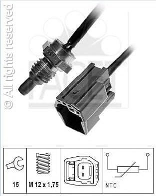 Sensor, coolant temperature Made in Italy - OE Equivalent 7.3295