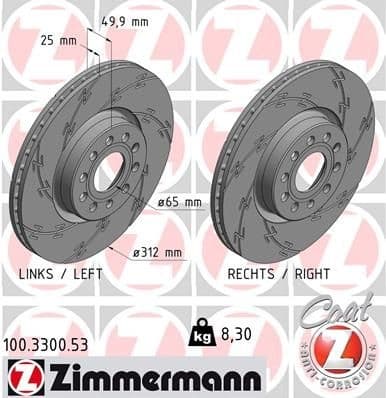 Brake Disc BLACK Z 100.3300.53