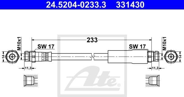 Brake Hose 24.5204-0233.3