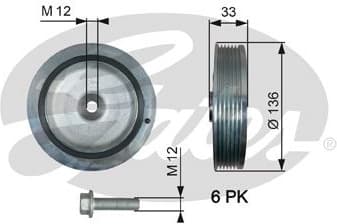 Belt Pulley, crankshaft DriveAlign™ TVD1008A