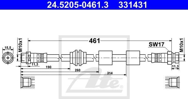 Brake Hose 24.5205-0461.3
