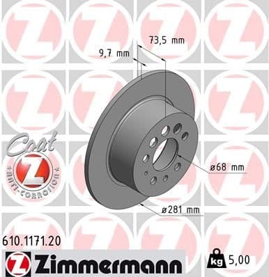 Brake Disc COAT Z 610.1171.20