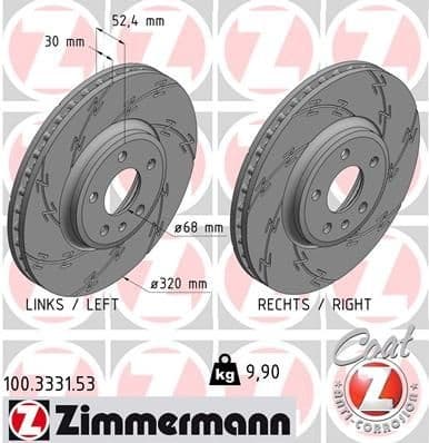 Brake Disc BLACK Z 100.3331.53