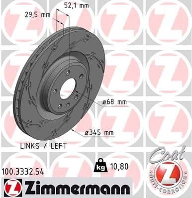 Brake Disc BLACK Z 100.3332.54