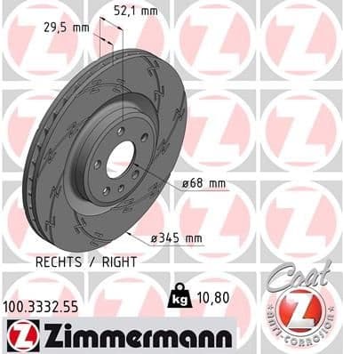 Brake Disc BLACK Z 100.3332.55