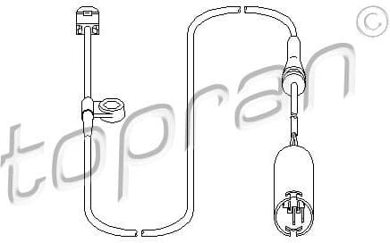 Warning Contact, brake pad wear 501 225