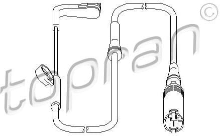 Warning Contact, brake pad wear 500 993