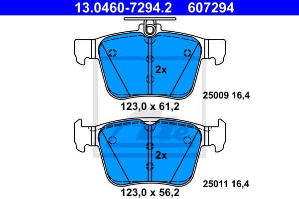 Brake Pad Set, disc brake 13.0460-7294.2