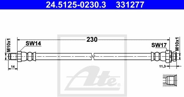 Brake Hose 24.5125-0230.3
