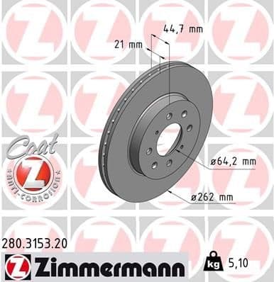 Brake Disc COAT Z 280.3153.20