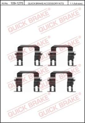Accessory Kit, disc brake pad 109-1275