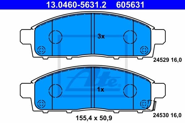 Brake Pad Set, disc brake 13.0460-5631.2