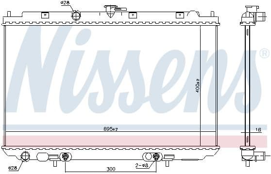 Radiator, engine cooling ** FIRST FIT ** 68732