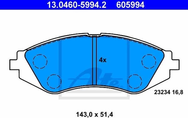 Brake Pad Set, disc brake 13.0460-5994.2