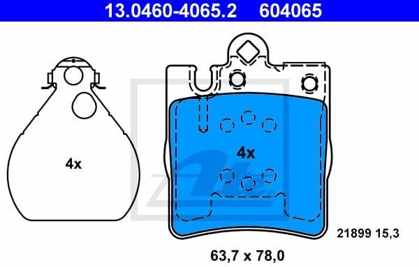 Brake Pad Set, disc brake 13.0460-4065.2