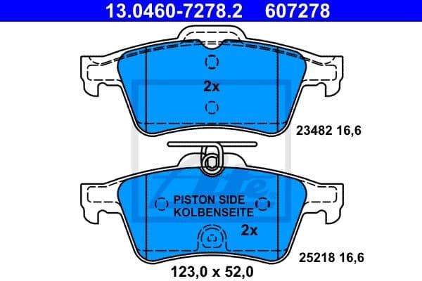 Brake Pad Set, disc brake 13.0460-7278.2
