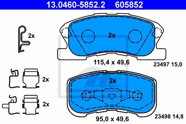 Brake Pad Set, disc brake 13.0460-5852.2