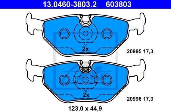 Brake Pad Set, disc brake 13.0460-3803.2