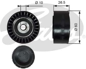Deflection/Guide Pulley, V-ribbed belt DriveAlign™ T36190