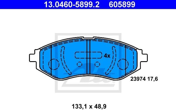 Brake Pad Set, disc brake 13.0460-5899.2