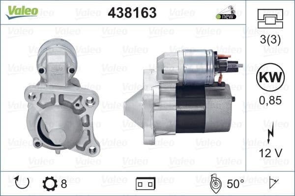 Starter VALEO ORIGINS NEW OE TECHNOLOGY 438163